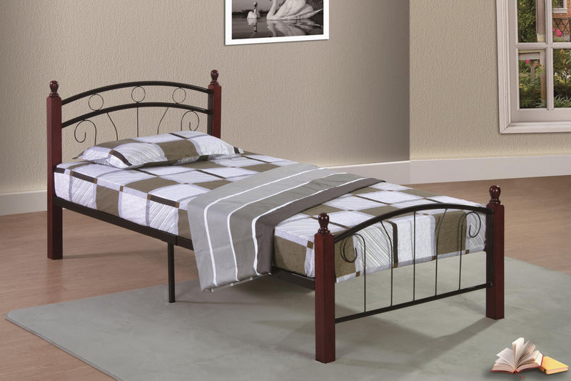 Apollo Cherry Metal Bed
