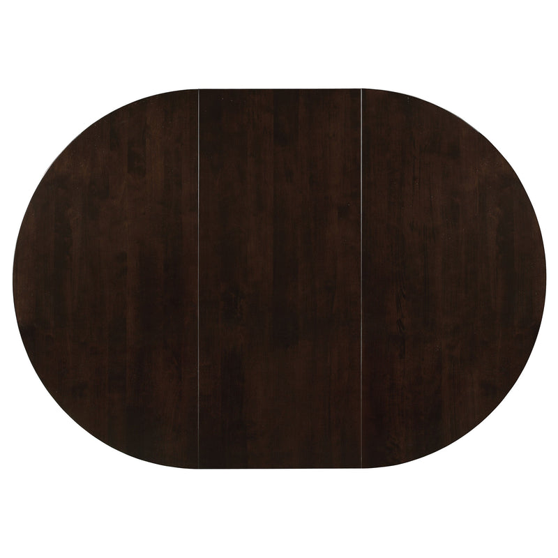 Gabriel Extension Leaf Dining Table Set Cappuccino
