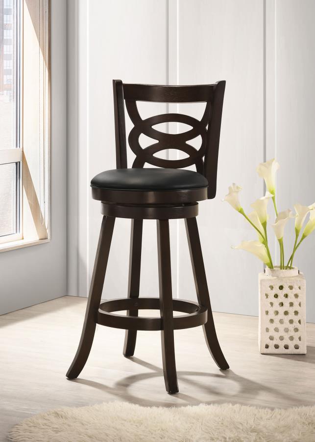 Calecita Wood Swivel Bar Chair Cappuccino (Set of 2)