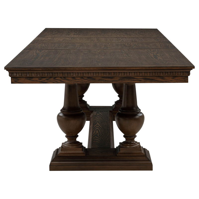 Ridgewell Rectangular Trestle Dining Table Dark Oak