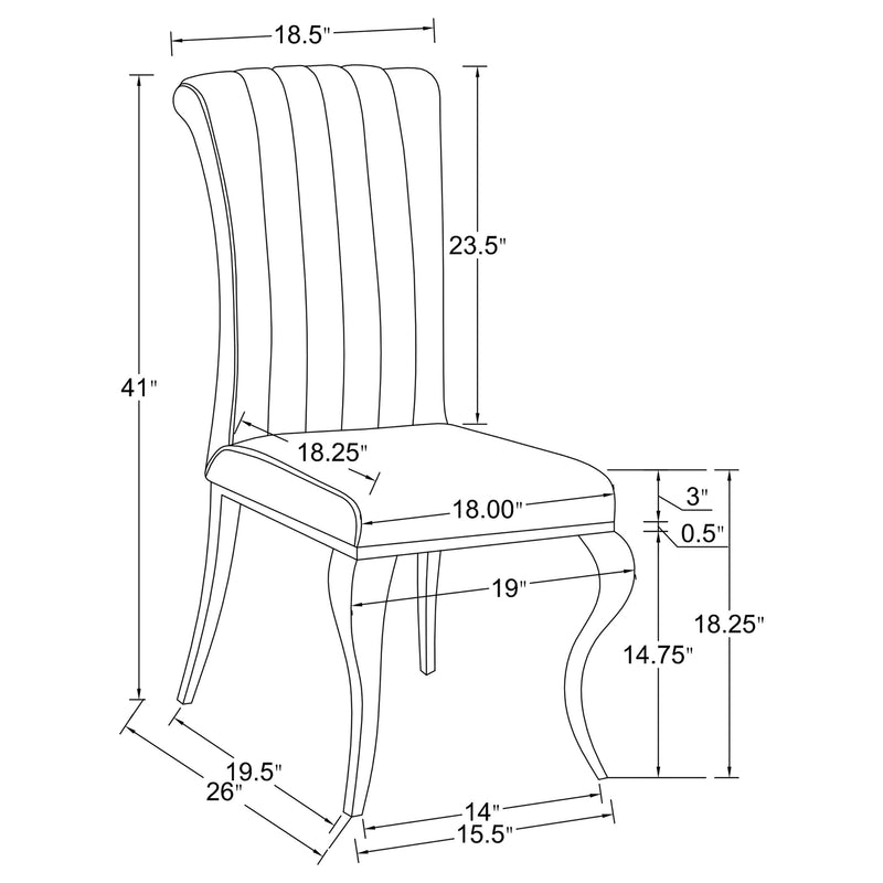 Betty Velvet Upholstered Dining Side Chair (Set of 4)