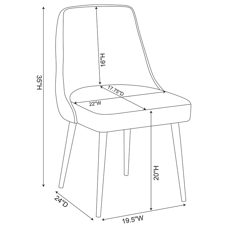 Cosmo Upholstered Dining Side Chair (Set of 2)