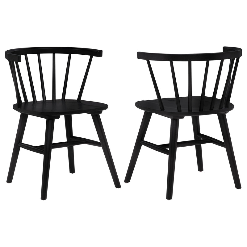 Jeffries Windsor Wood Dining Side Chair Walnut (Set of 2)