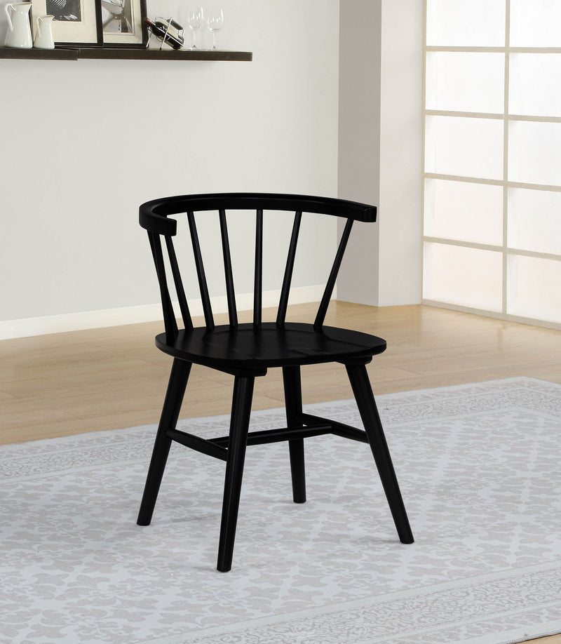 Jeffries Windsor Wood Dining Side Chair Walnut (Set of 2)