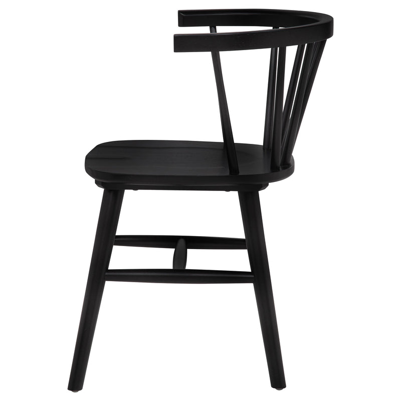 Jeffries Windsor Wood Dining Side Chair Walnut (Set of 2)