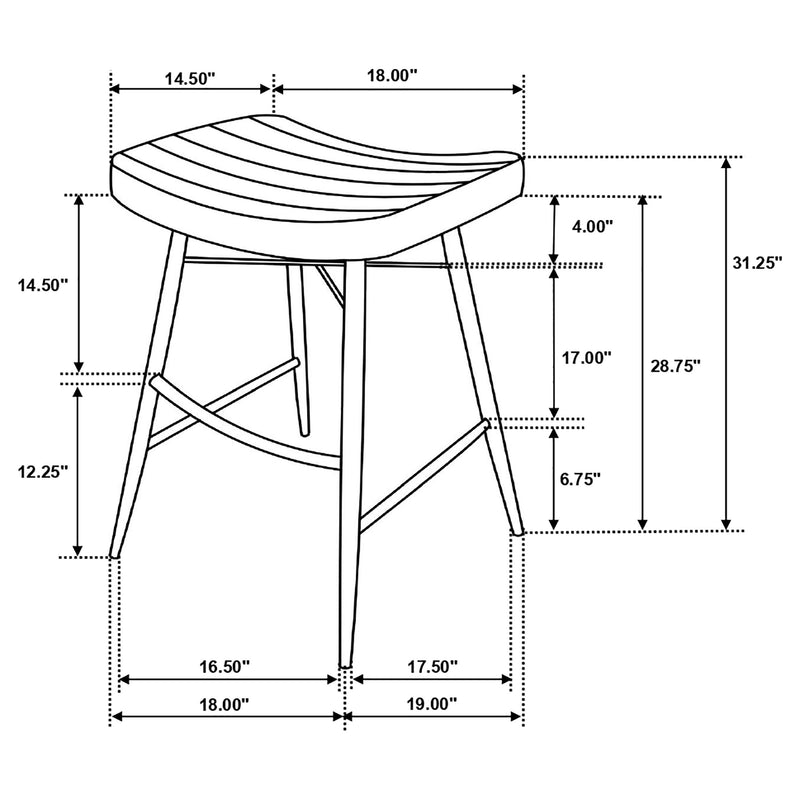 Bayu Leather Upholstered Bar Stool (Set of 2)