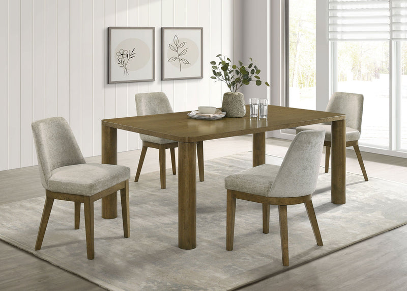 Castlewood 71-inch Rectangular Wood Dining Table Brown Oak