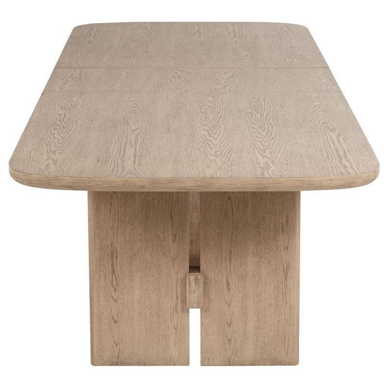 Kailani Rectangular Wood Dining Table Set Beige Oak