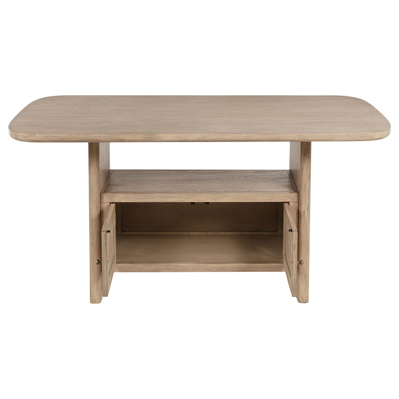 Kailani Wood Counter Height Dining Set Beige Oak