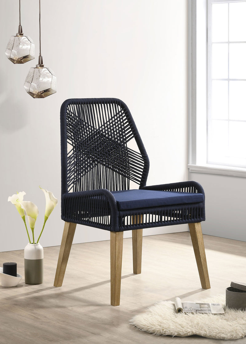 Nakia Woven Rope Dining Side Chairs (Set of 2)