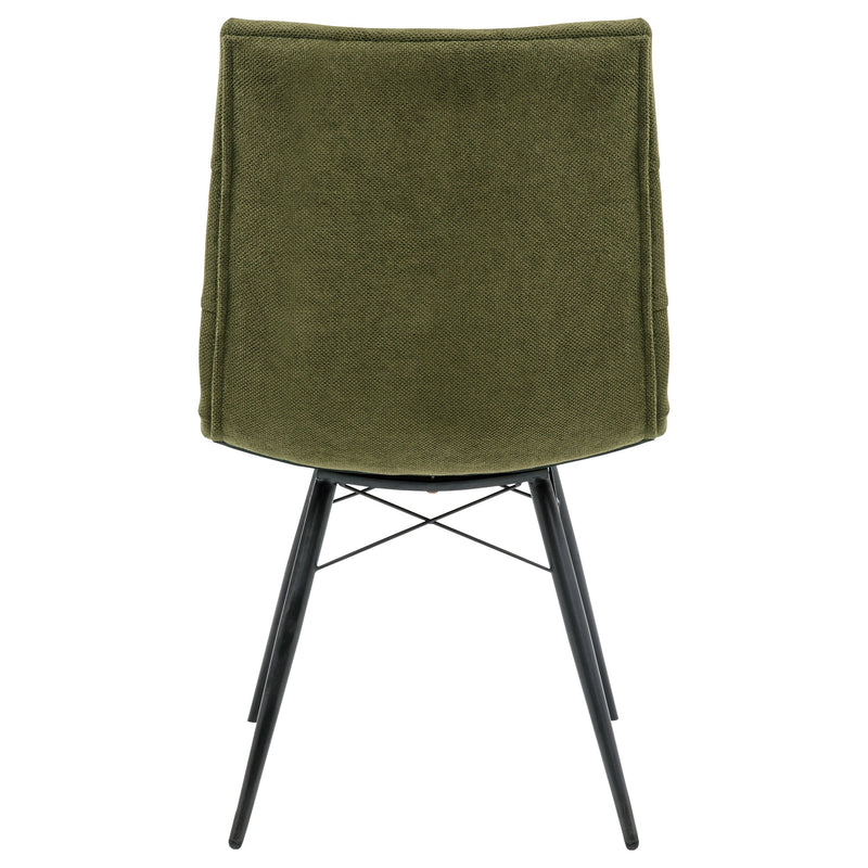 Aiken Fabric Upholstered Dining Side Chair Saddle Forest Green (Set of 4)