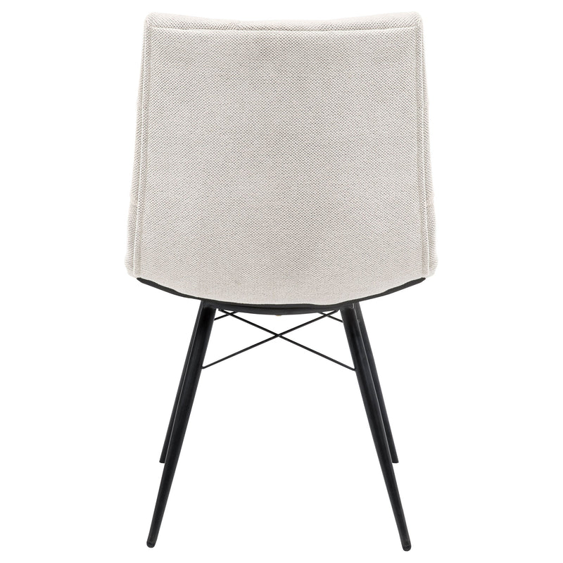 Aiken Fabric Upholstered Dining Side Chair Saddle Stone White (Set of 4)