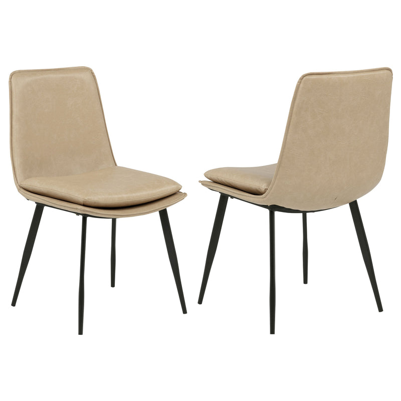 Ortega Upholstered Dining Side Chair Coffee (Set of 2)