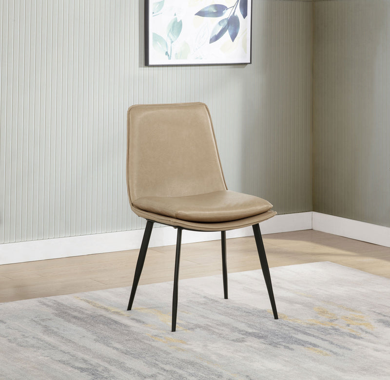 Ortega Upholstered Dining Side Chair Coffee (Set of 2)