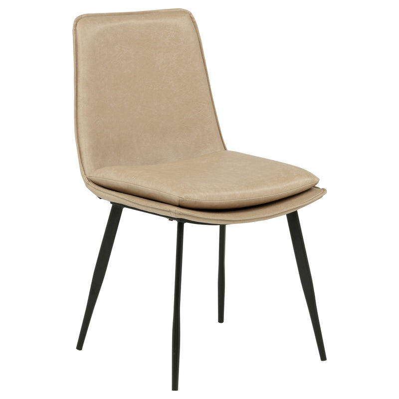 Ortega Upholstered Dining Side Chair Coffee (Set of 2)