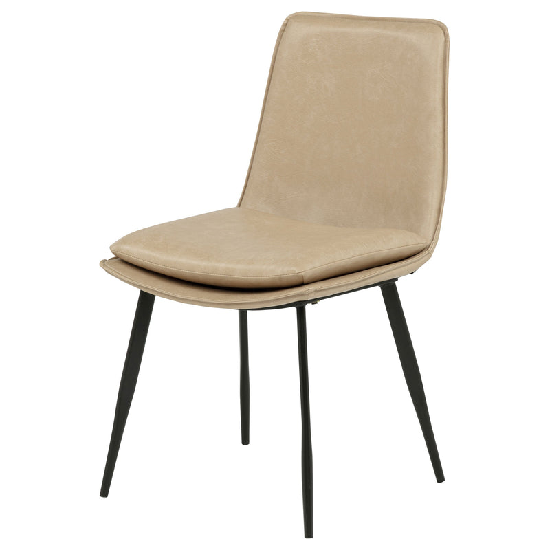 Ortega Upholstered Dining Side Chair Coffee (Set of 2)