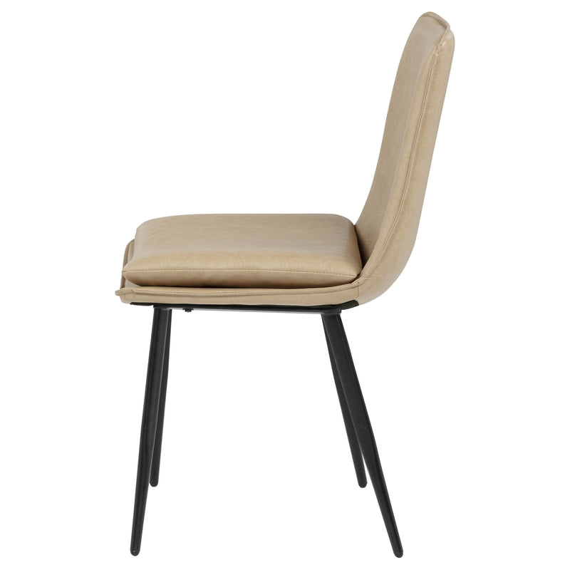 Ortega Upholstered Dining Side Chair Coffee (Set of 2)