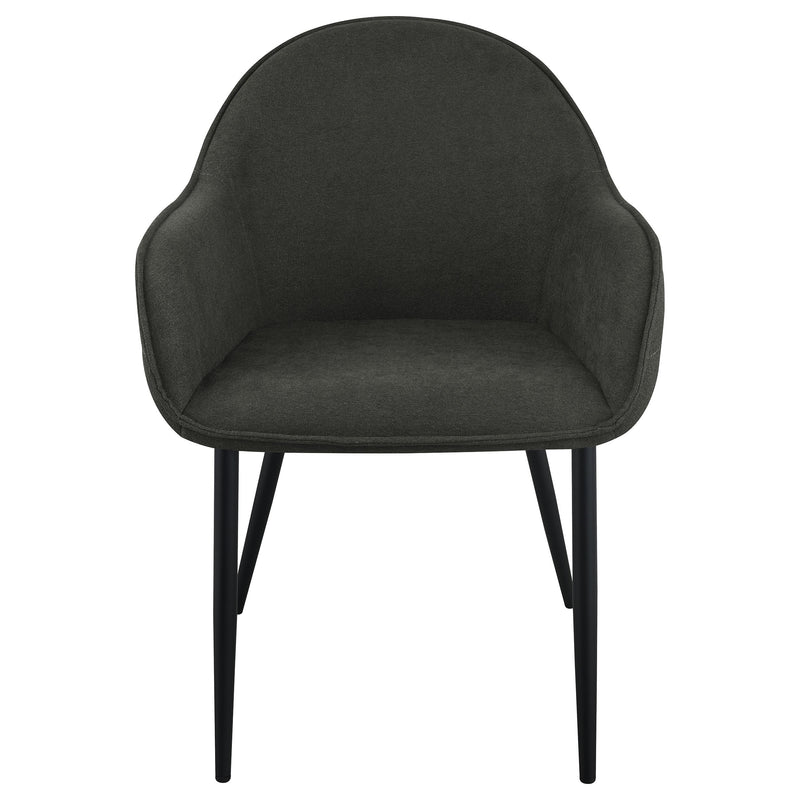 Emma Fabric Upholstered Dining Arm Chair Fog (Set of 2)