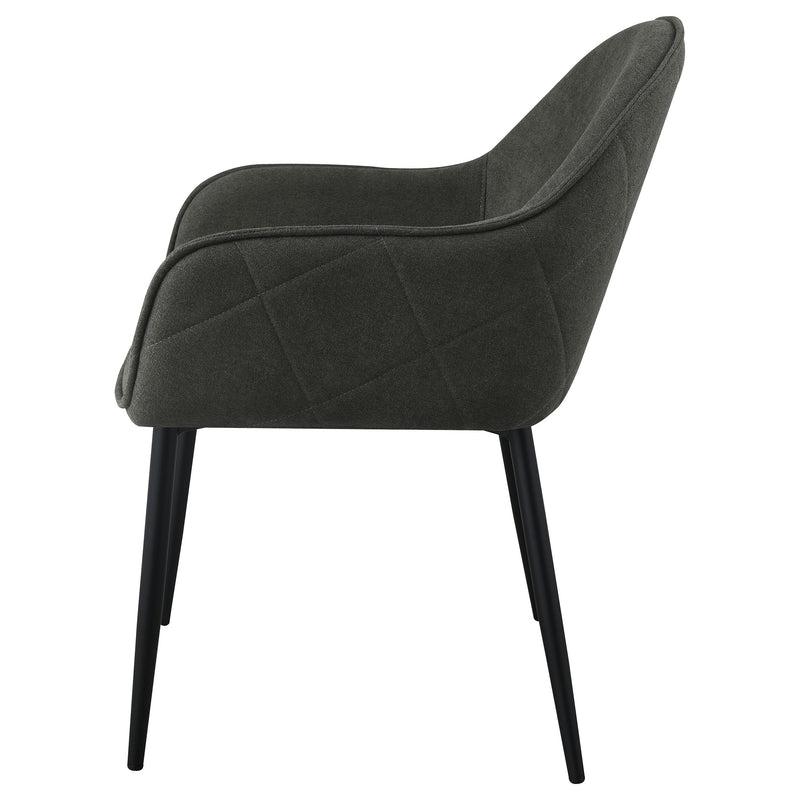 Emma Fabric Upholstered Dining Arm Chair Fog (Set of 2)