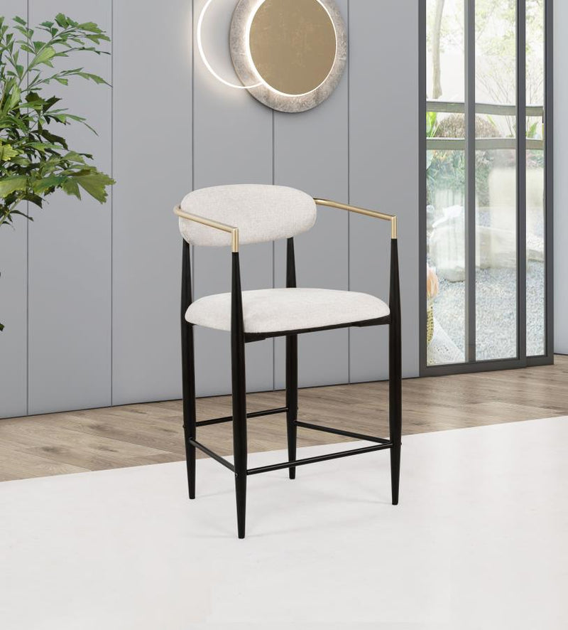 Tina Fabric Upholstered Counter Chair (Set of 2)