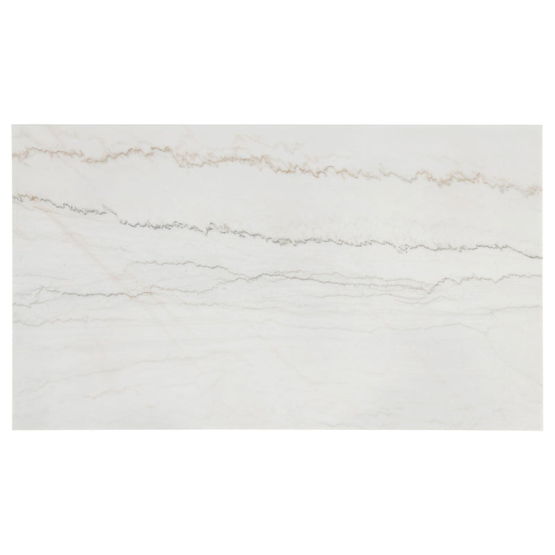 Averill 72-inch Rectangular White Marble Top Dining Table Coffee Bean