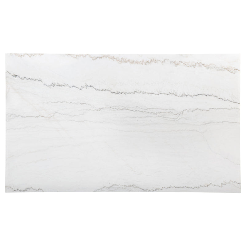 Averill 72-inch Rectangular White Marble Top Dining Table Coffee Bean