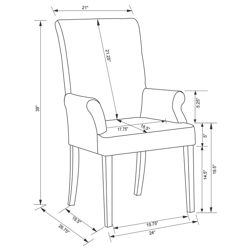 Herran Upholstered Arm Chair Beige