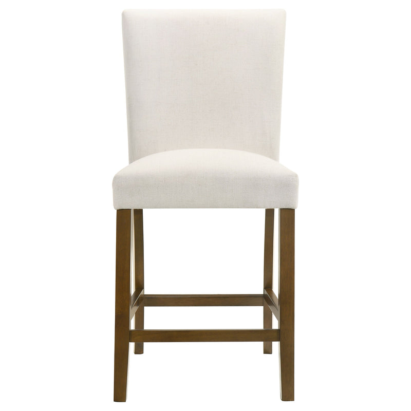 Paxton 5-piece Round Glass Top Counter Height Dining Set Beige
