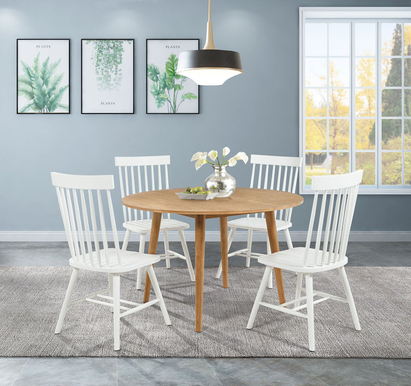 Andrews Round Wood Dining Room Table Set