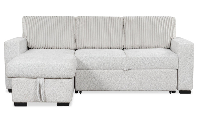 Wohlen 2Pc Sectional with Pop Up Sleeper & Storage
