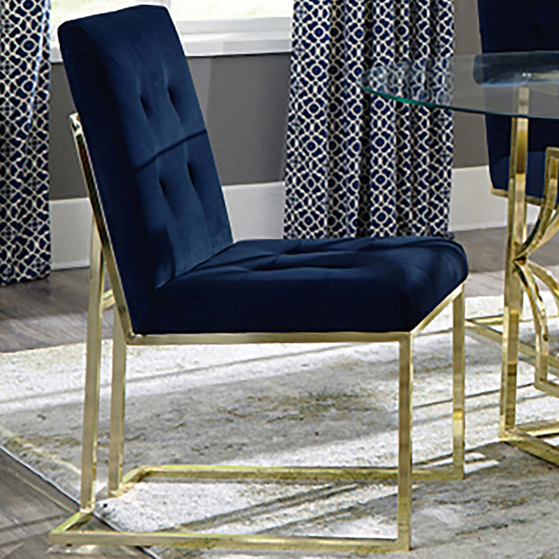 Cisco Velvet Upholstered Dining Side Chair (Set of 2)