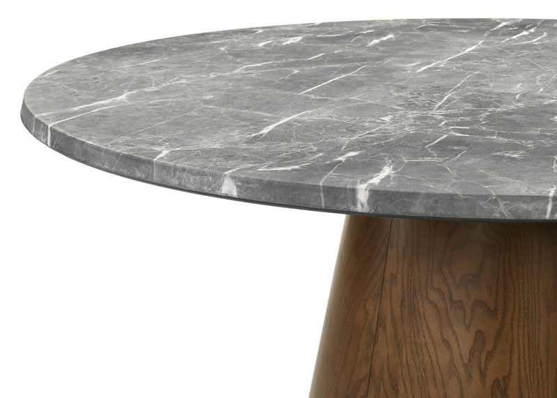 Franklin 5-piece Round Dining Table Set Grey and Dark Oak