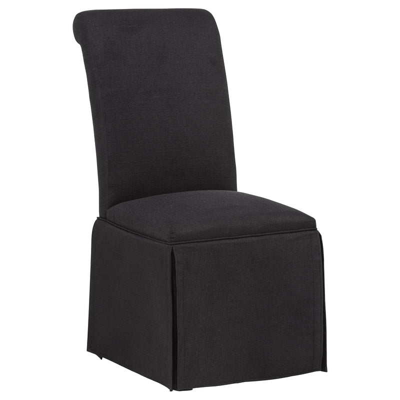 Shawna Upholstered Skirted Side Chair White (Set of 2)