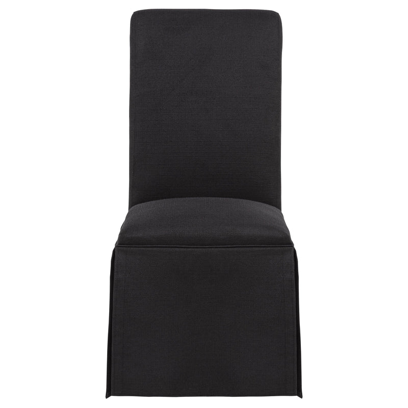 Shawna Upholstered Skirted Side Chair White (Set of 2)