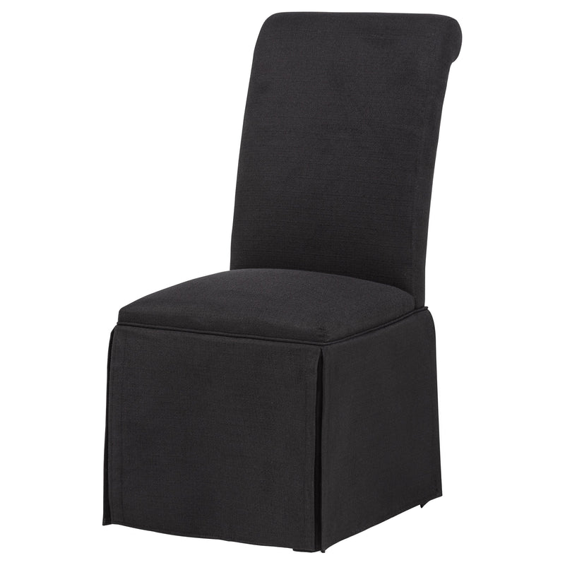 Shawna Upholstered Skirted Side Chair White (Set of 2)