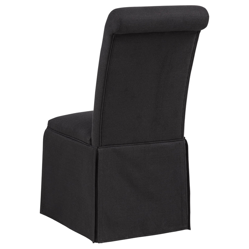 Shawna Upholstered Skirted Side Chair White (Set of 2)