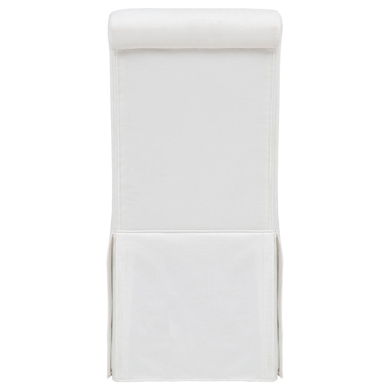 Shawna Upholstered Skirted Side Chair White (Set of 2)
