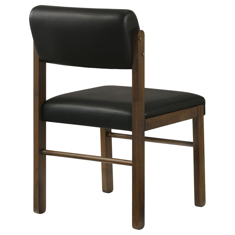 Kehoe Upholstered Dining Side Chair Black and Natural Oak (Set of 2)