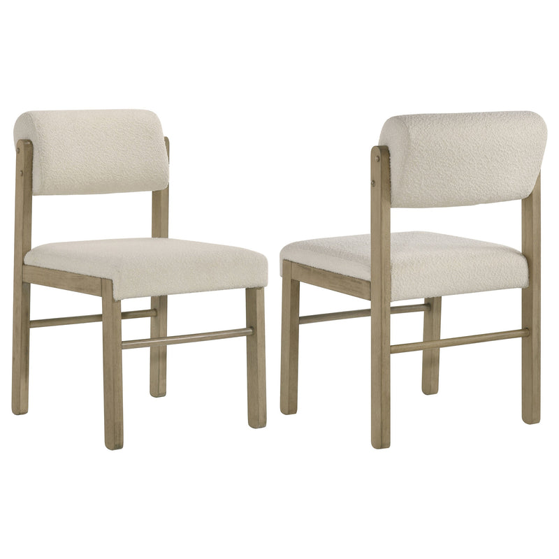 Kehoe Upholstered Dining Side Chair Black and Natural Oak (Set of 2)