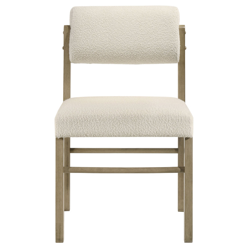 Kehoe Upholstered Dining Side Chair Black and Natural Oak (Set of 2)