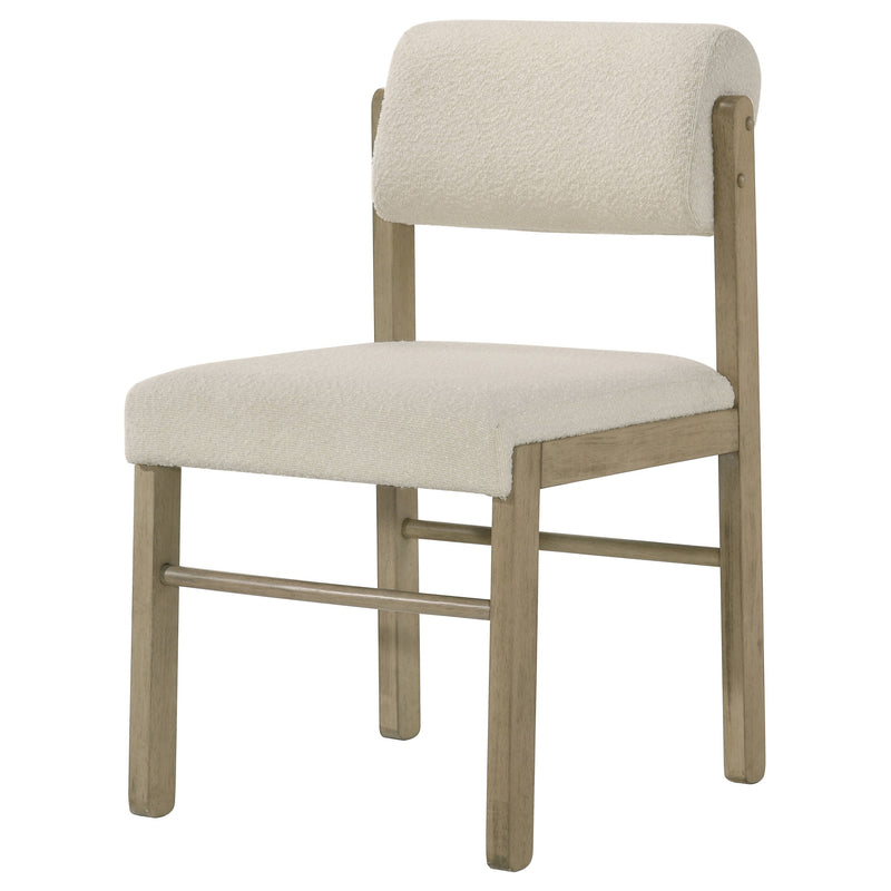 Kehoe Upholstered Dining Side Chair Black and Natural Oak (Set of 2)