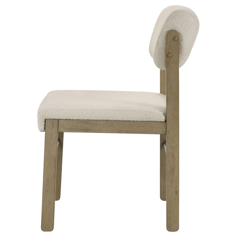 Kehoe Upholstered Dining Side Chair Black and Natural Oak (Set of 2)