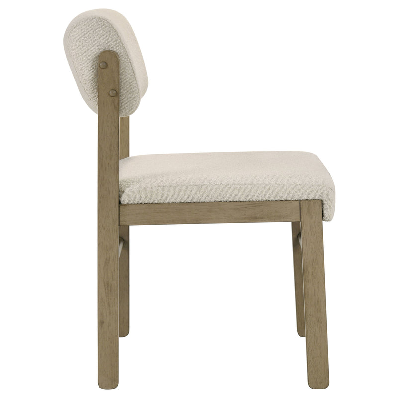 Kehoe Upholstered Dining Side Chair Black and Natural Oak (Set of 2)