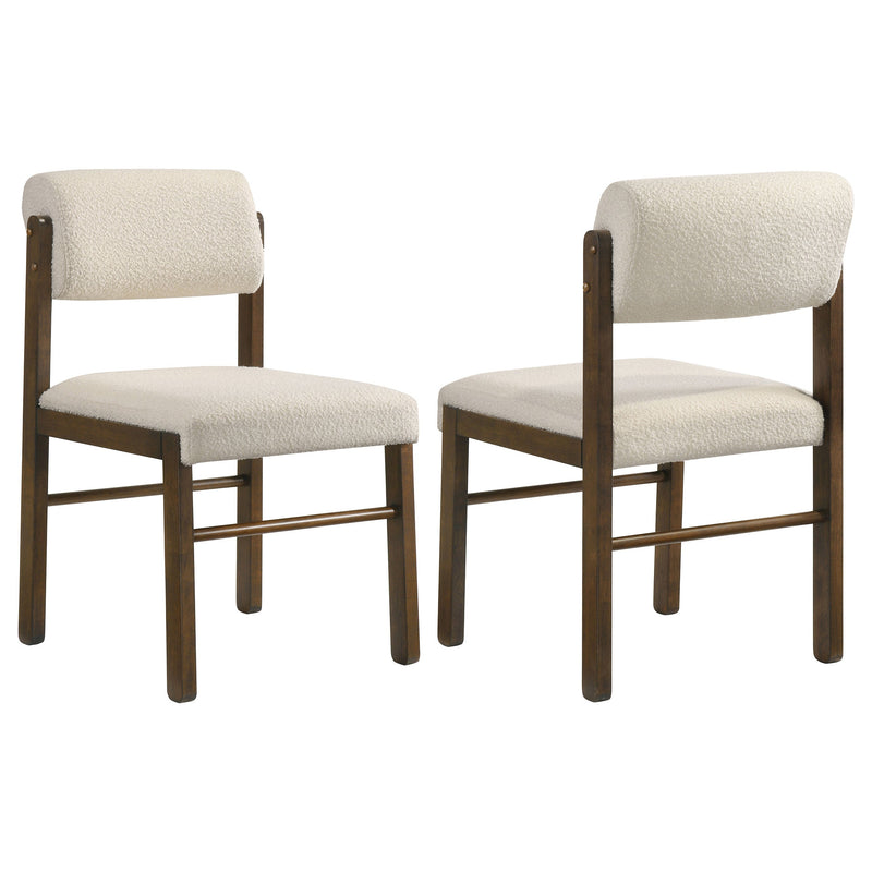 Kehoe Upholstered Dining Side Chair Black and Natural Oak (Set of 2)