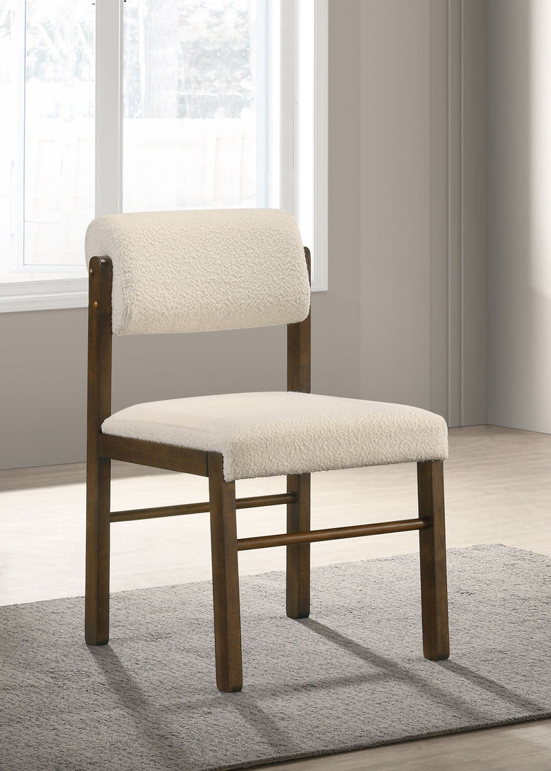 Kehoe Upholstered Dining Side Chair Black and Natural Oak (Set of 2)