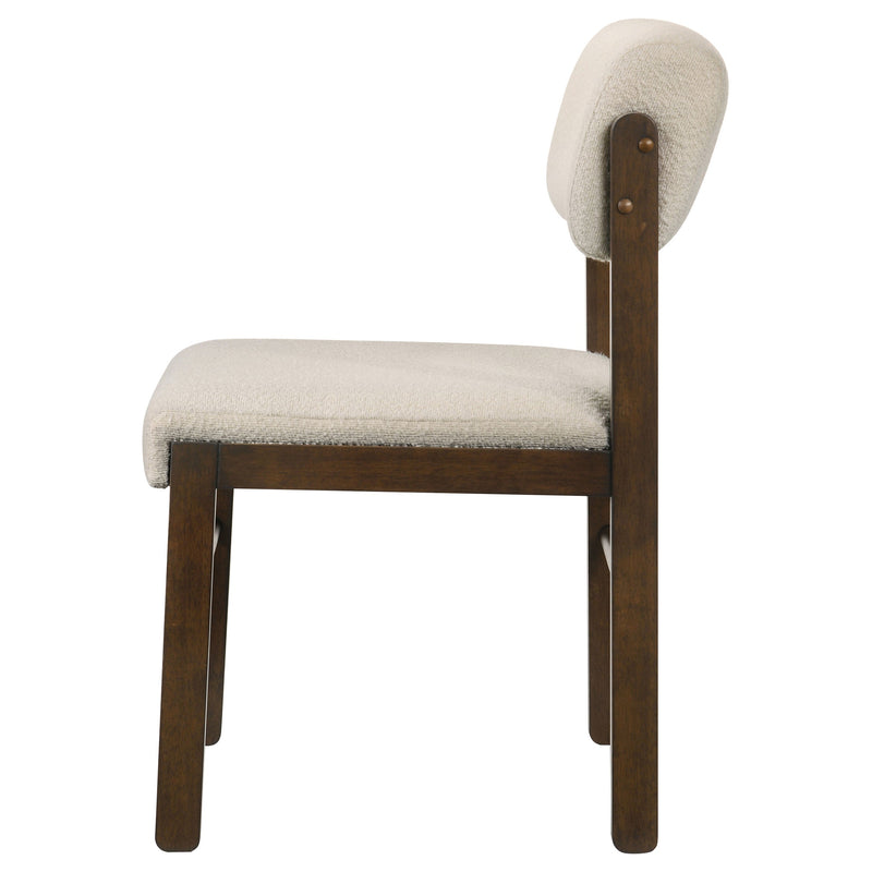 Kehoe Upholstered Dining Side Chair Black and Natural Oak (Set of 2)