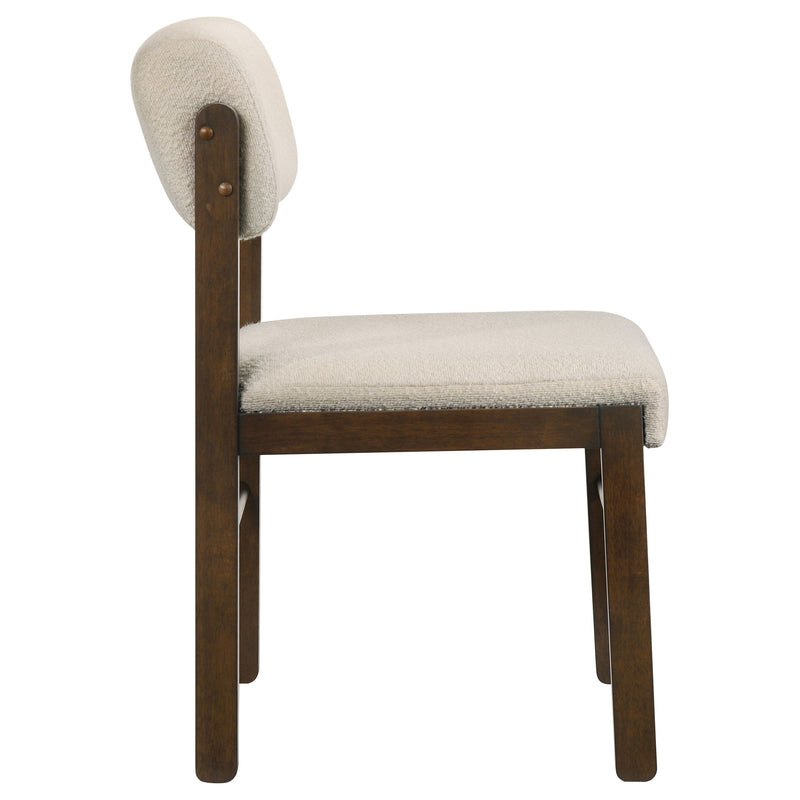 Kehoe Upholstered Dining Side Chair Black and Natural Oak (Set of 2)