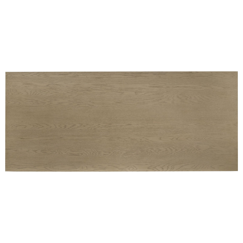 Decker 7-piece 82-inch Rectangular Dining Set Cream and Natural Oak