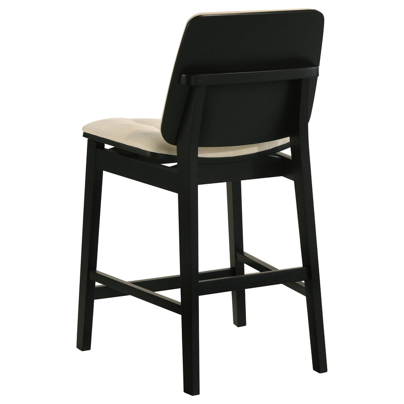 Decker 7-piece 70-inch Rectangular Counter Height Dining Set Cream and Black