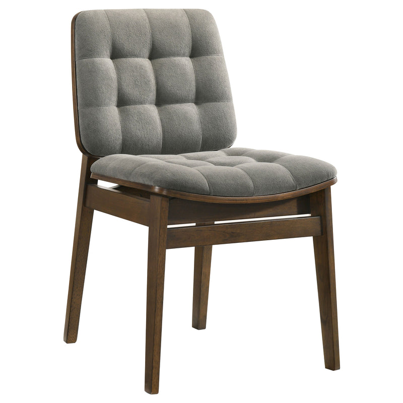 Redbridge Velvet Upholstered Side Chair Cream and Natural Oak (Set of 2)